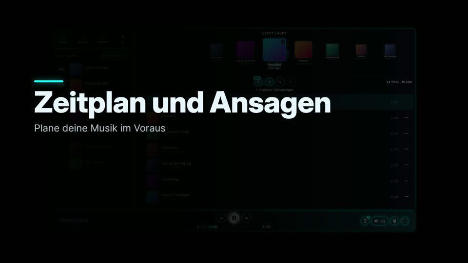 So planst du Musik und Ansagen im Voraus