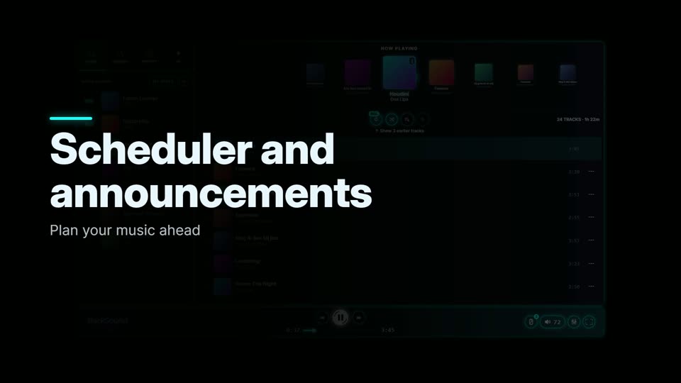 How to schedule music and announcements