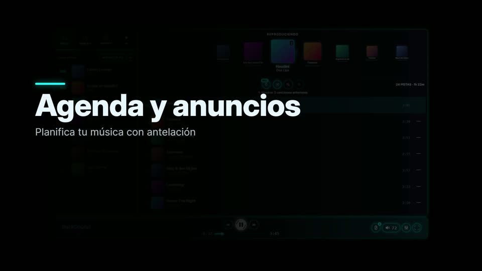 Cómo programar música y anuncios