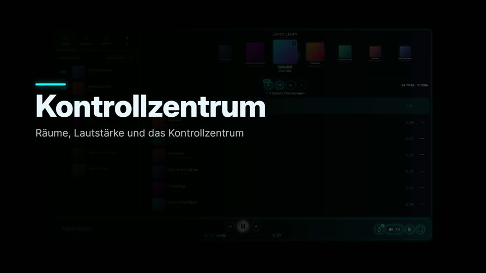 So nutzt du Räume, Lautstärke und das Kontrollzentrum