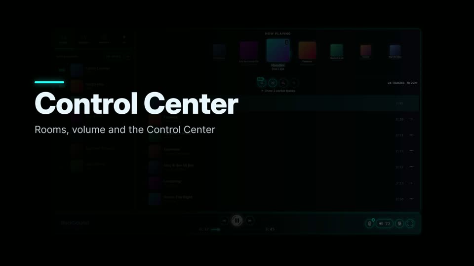 How to use rooms, volume and the Control Center