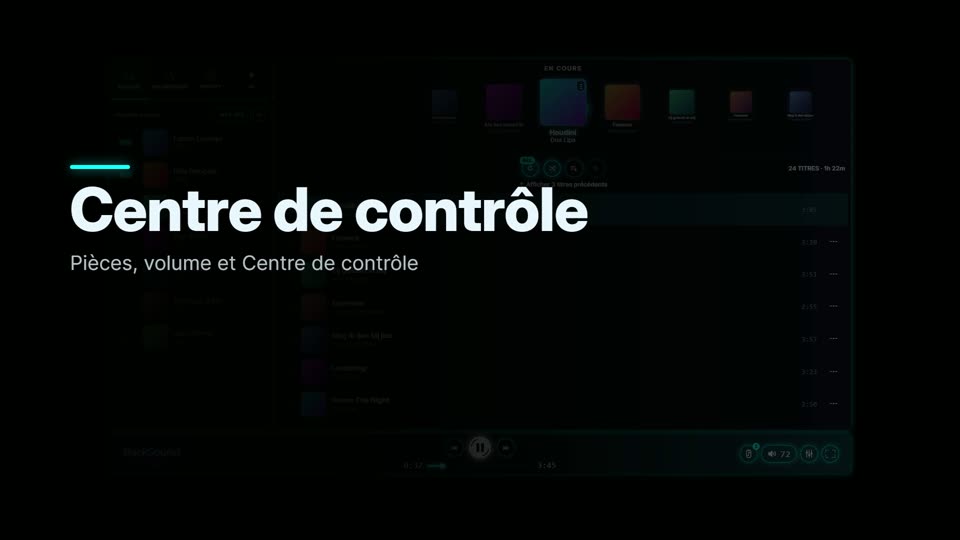 Comment utiliser les pièces, le volume et le Centre de contrôle