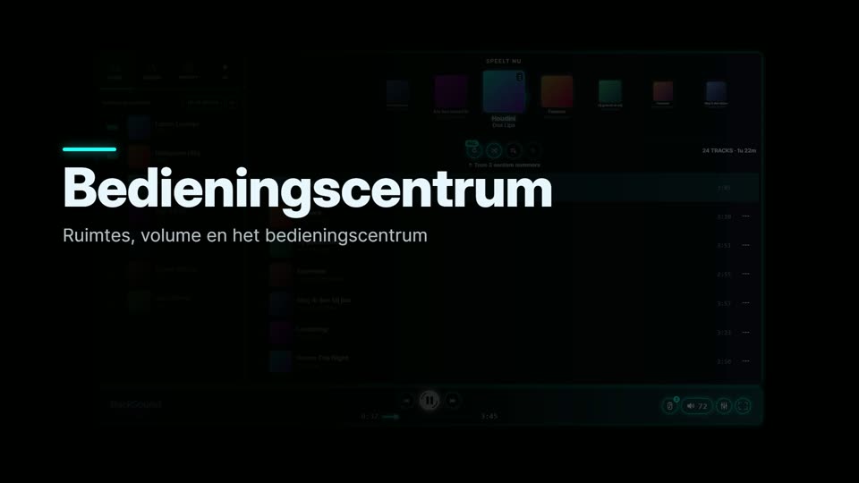 Zo werk je met ruimtes, volume en het bedieningscentrum