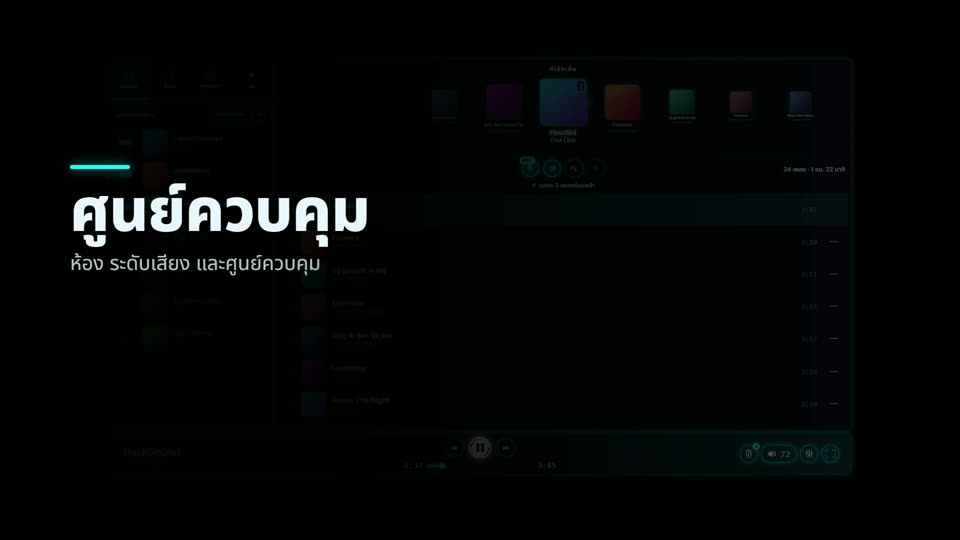 วิธีใช้ห้อง ระดับเสียง และศูนย์ควบคุม
