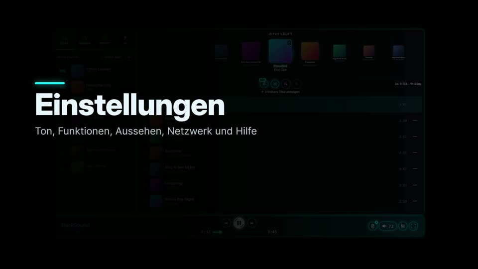 So funktionieren die Einstellungen von BackSound Stream