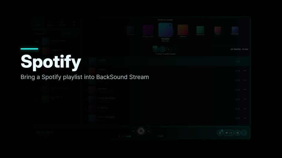 How to import a Spotify playlist into BackSound Stream